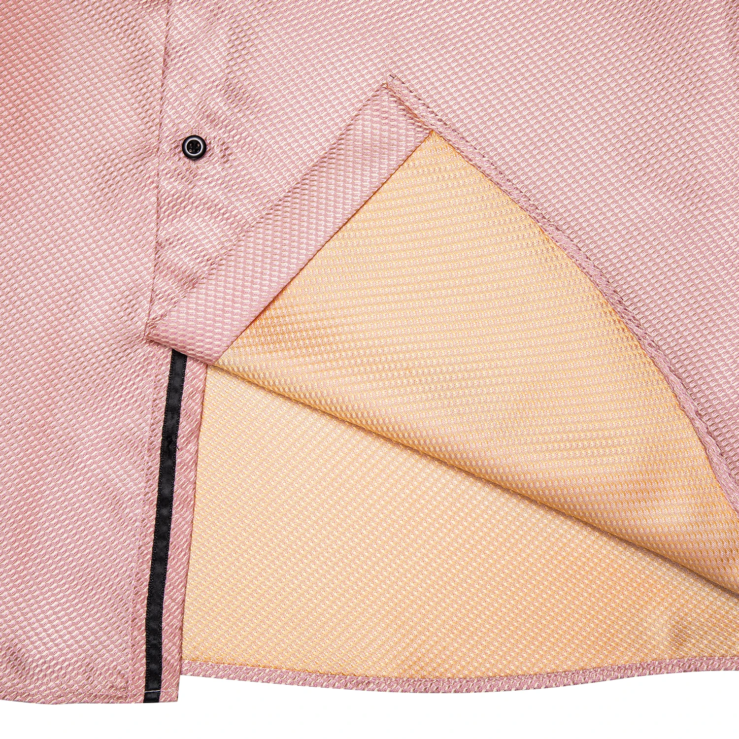 Men Pink Solid Silk Long Sleeve Dress Shirt