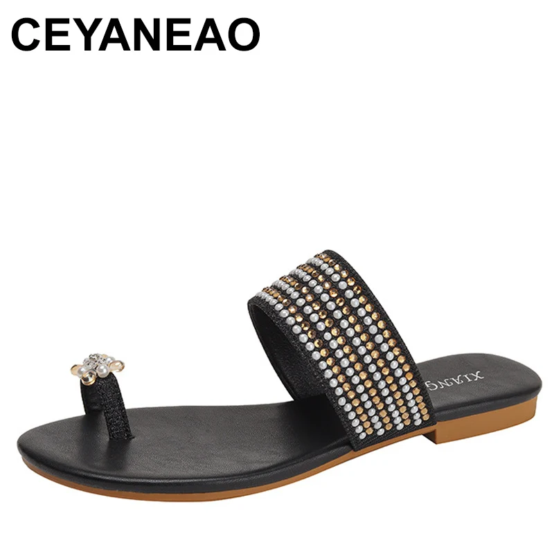 

Шлепанцы женские на платформе 1 см, высокий каблук, однотонные блестящие повседневные танкетки, со стразами, Летние сланцы