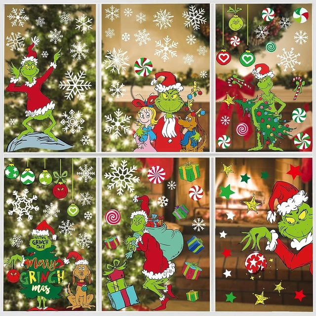 100Pcs Grinch Christmas Stickers for Christmas Party Favors,Water