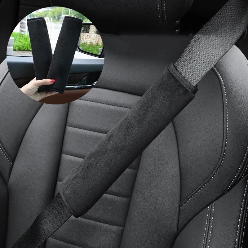 2-Pack Cute Bow Seat Belt Covers – Leather Shoulder Strap Pads For Car, Plane, Luggage, Pink, Comfort & Style