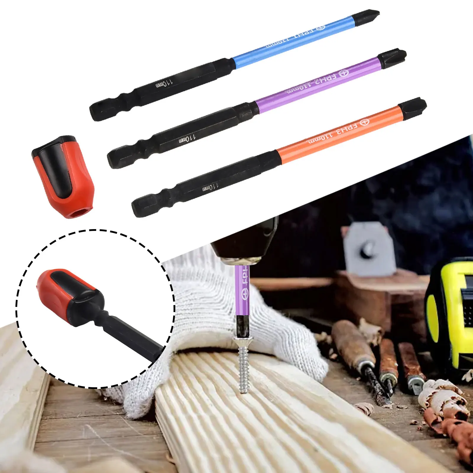 4 teile/satz FPH FPZ Spezielle Schlitz Kreuz Schraubendreher Bit Mit Magnetische Ring Für Elektriker Demontage Werkzeug Elektrische Schraubendreher – Detail 27