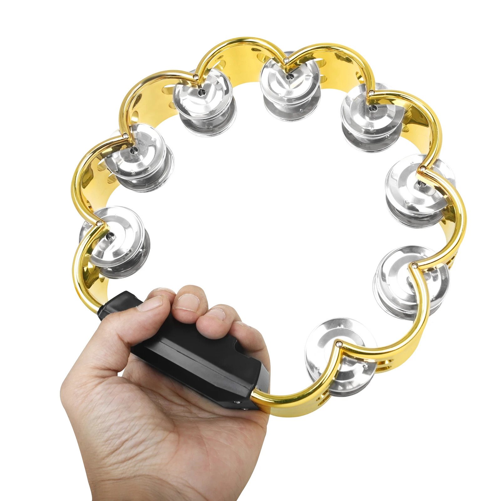 Orff Tambourine Double Row Plum Blossom Handbell Drum Children's Musical Educational Toys KTV Party Percussion Instruments