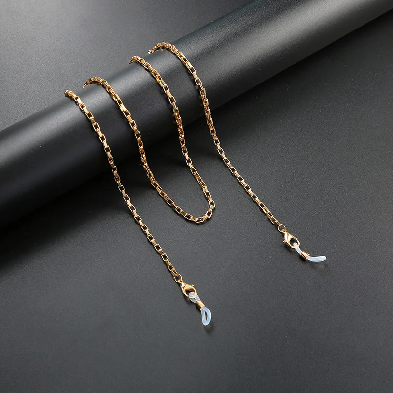 Плоская цепочка для очков, серебро 925 пробы, 18 К, 72 см | AliExpress