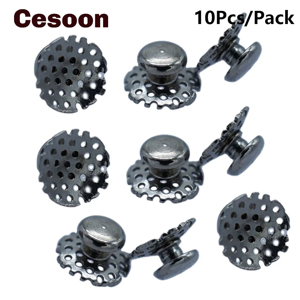

Cesoon 10Pcs/Pack Dental Orthodontic Lingual Button Strong Bondable Hollow Out Buttons Round Base Dentistry Ortho Materials