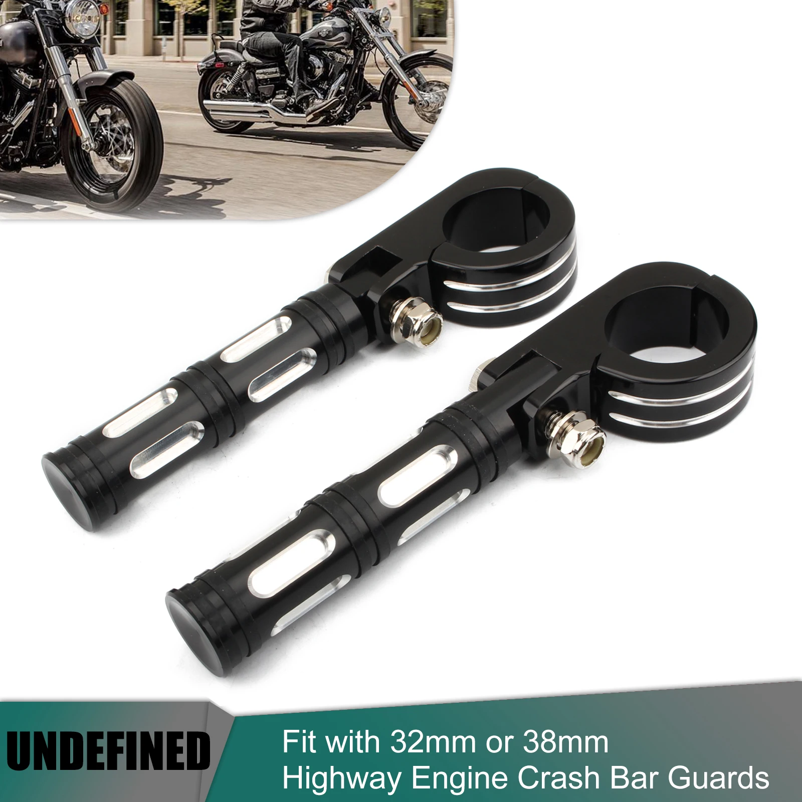 MotorcycleHighwayPegsEngineGuardCrashBarFootPeg38mmFootrests