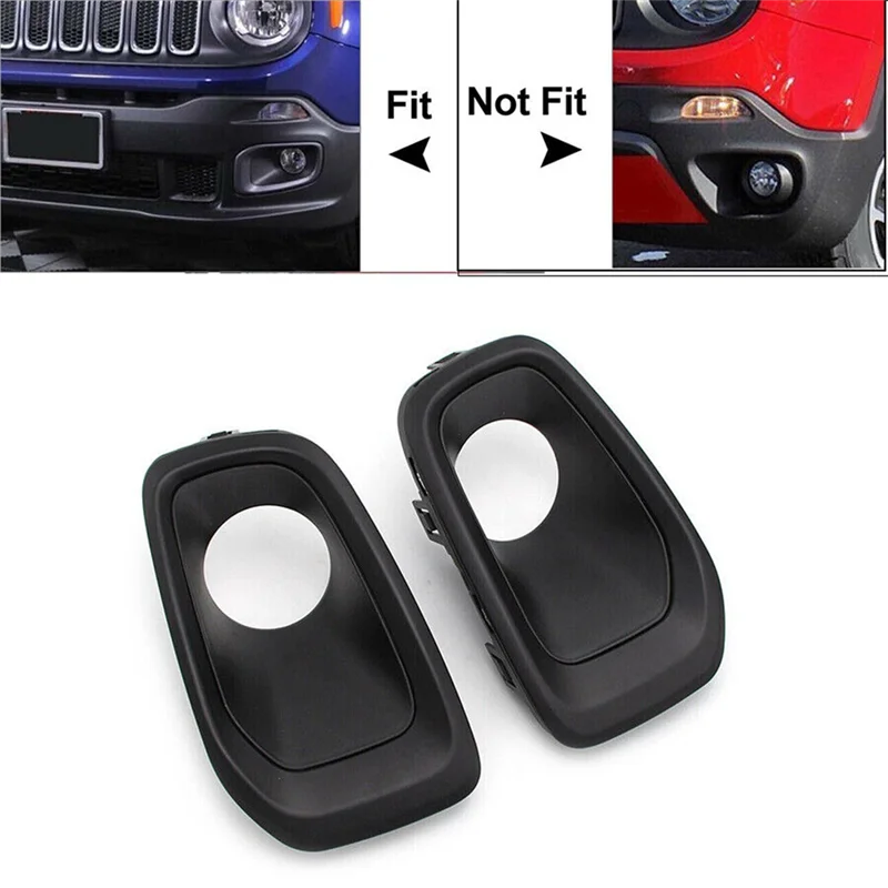 Right Side Fog Light Trim For Jeep Renegade - Textured Black, OEM 5XB28XS9AA, 1-Year Warranty