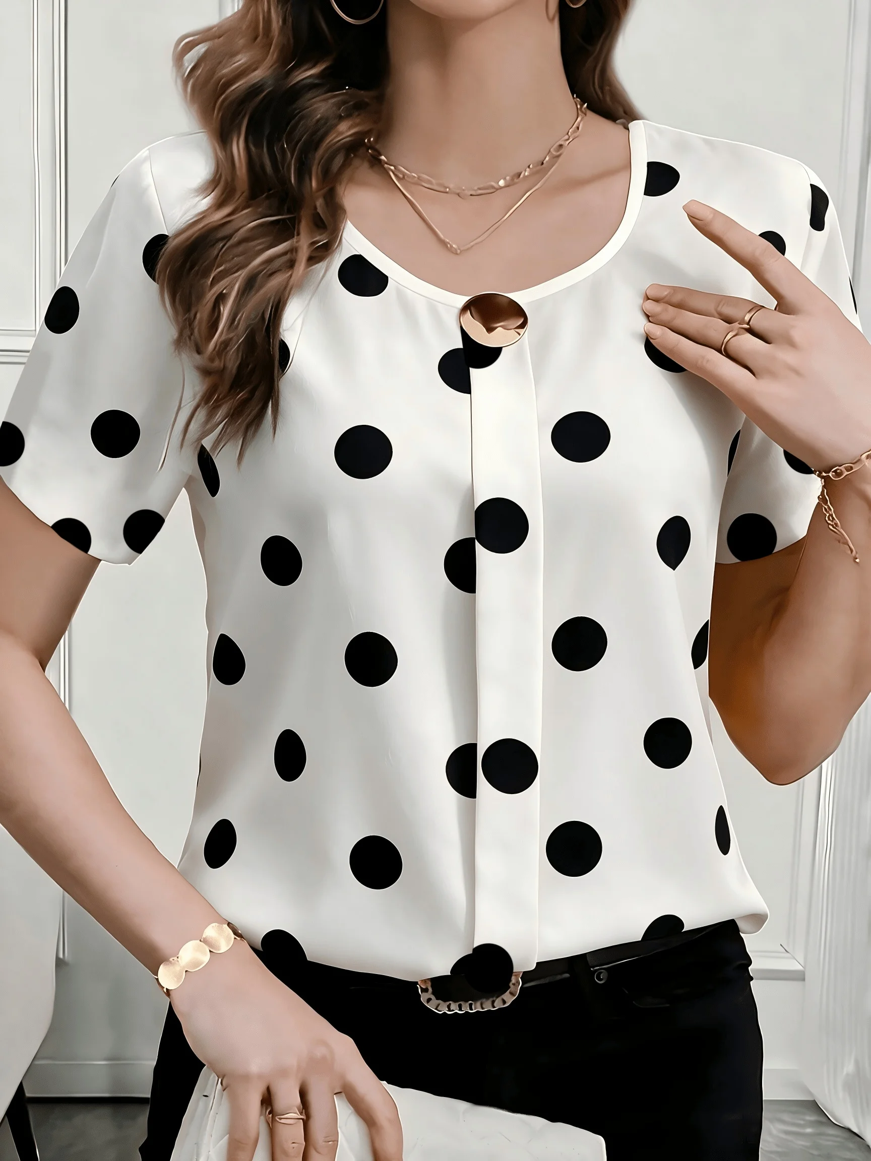 Chemise ample pour femme, chemisier décontracté et élégant, haut de vacances et de week-end