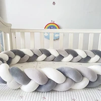 Lit de bébé pare-chocs berceau Anticollision nouveau-né Protection noeud tresse oreiller coussin lit protecteur berceau ensemble de literie 1M/2M3M/4M 6