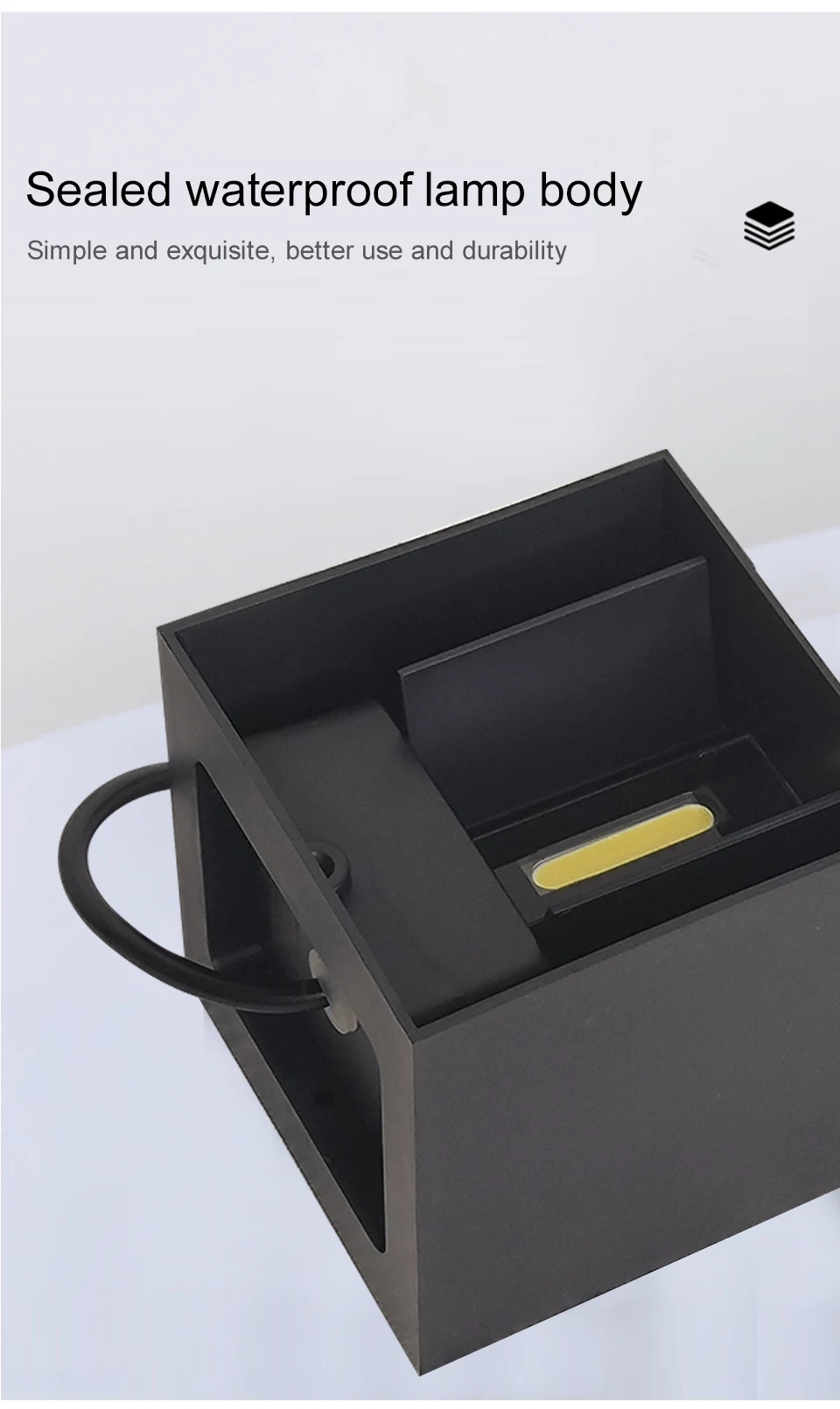 LED Wall Lamps 7W Cold White Warm White Waterproof Outdoor Interior Modern Nordic Square Wall Lights For Indoor Garden Corridors