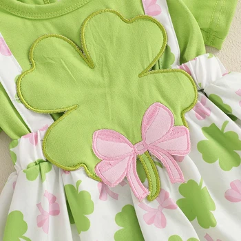 Shamrock Baby Girl Romper Dress 1