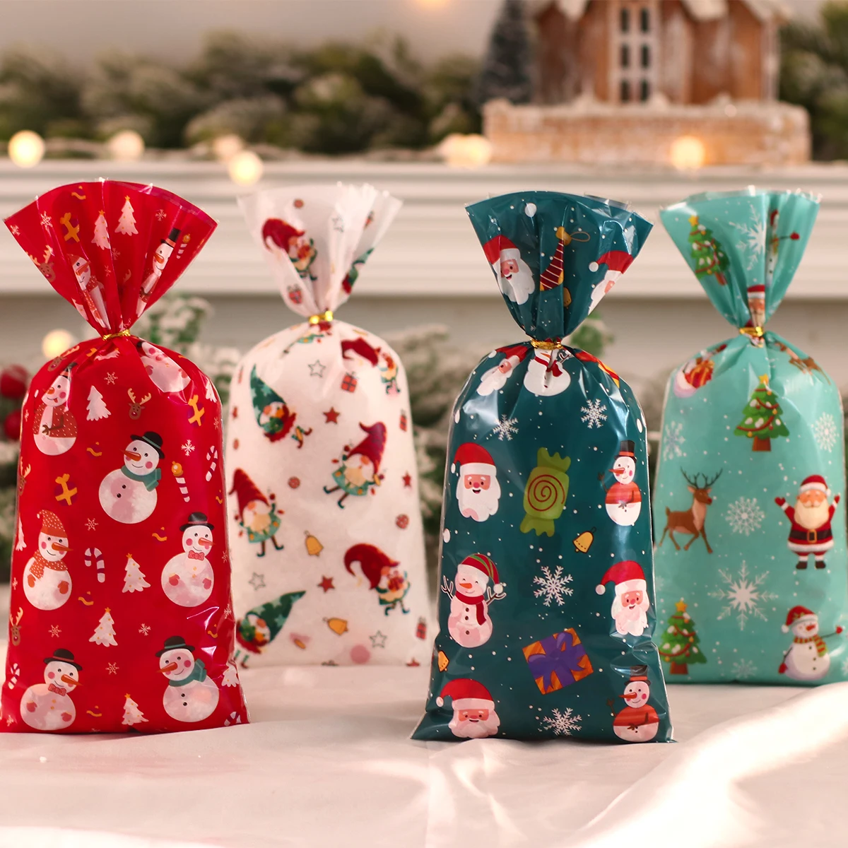 Christmas Candy Packaging Gift Bags 25/50/100pcs for Kids