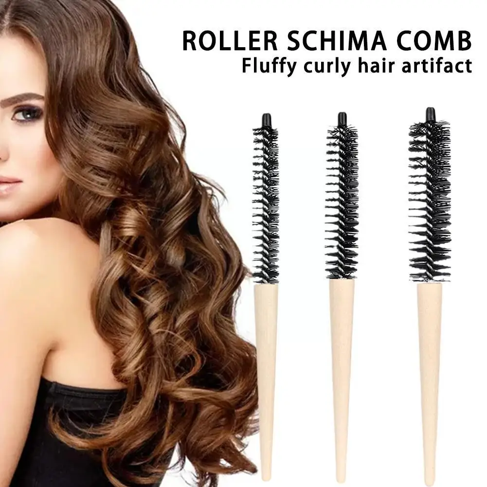 

Расческа роликовая Schima, пушистый кудрявый инструмент для волос, портативная щетка для женщин, аксессуары для парикмахера, Антистатическая Расческа для укладки волос Br E3R5