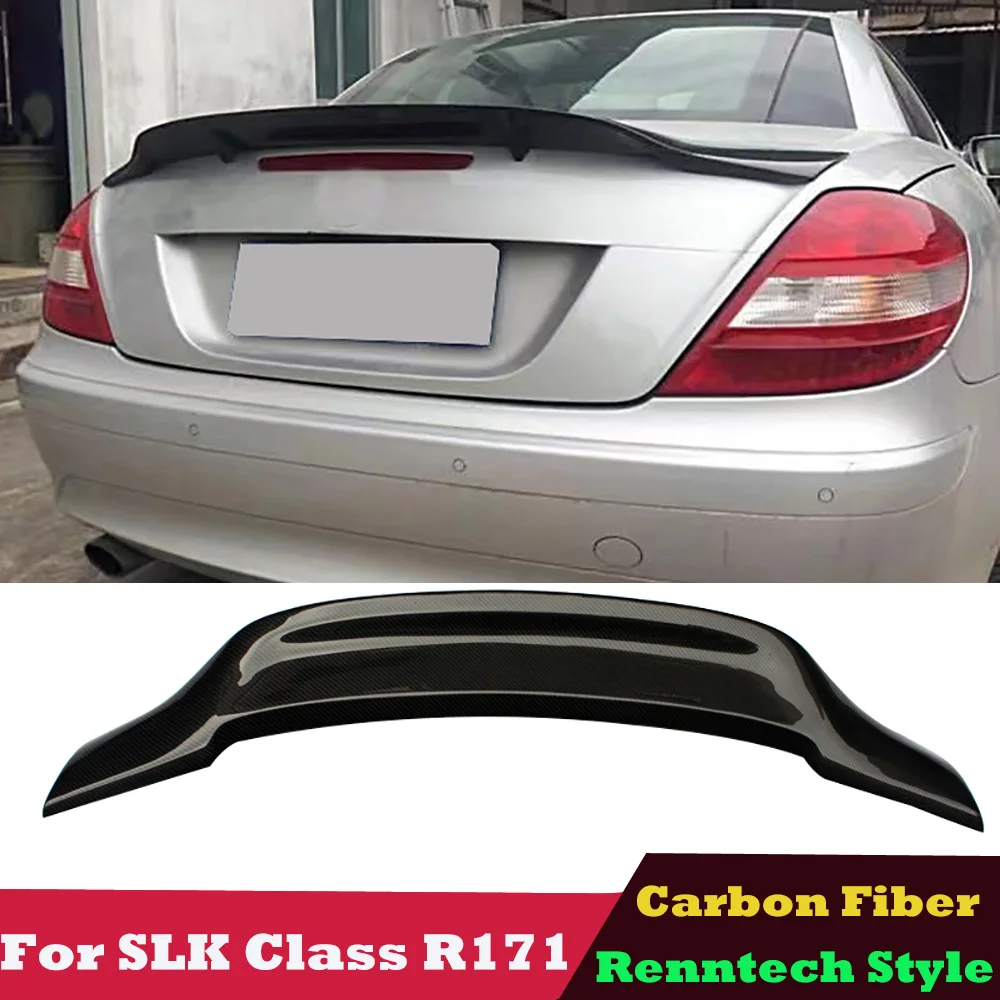 2004-2010 R171 Spoiler Renntech Style Carbon Fiber Rear Trunk Lip Spoiler  For Mercedes SLK Class SLK200 SLK280 SLK300 SLK350