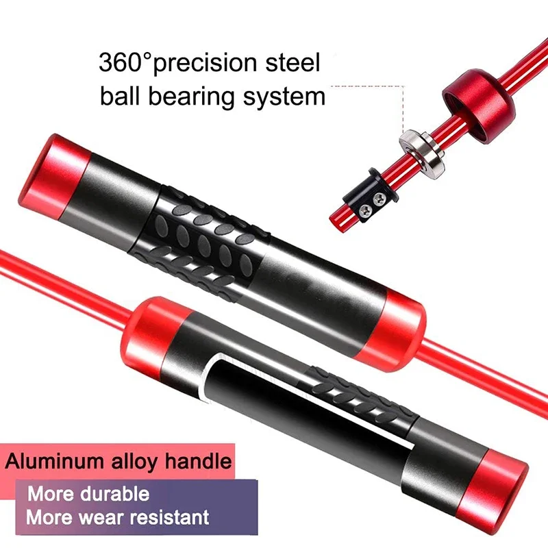 3M Adjustable Weighted Jump Rope Heavy JumpRope For Workout Fitness Tangle-Free Ball Bearing Handles Speed Skipping Rope Gym