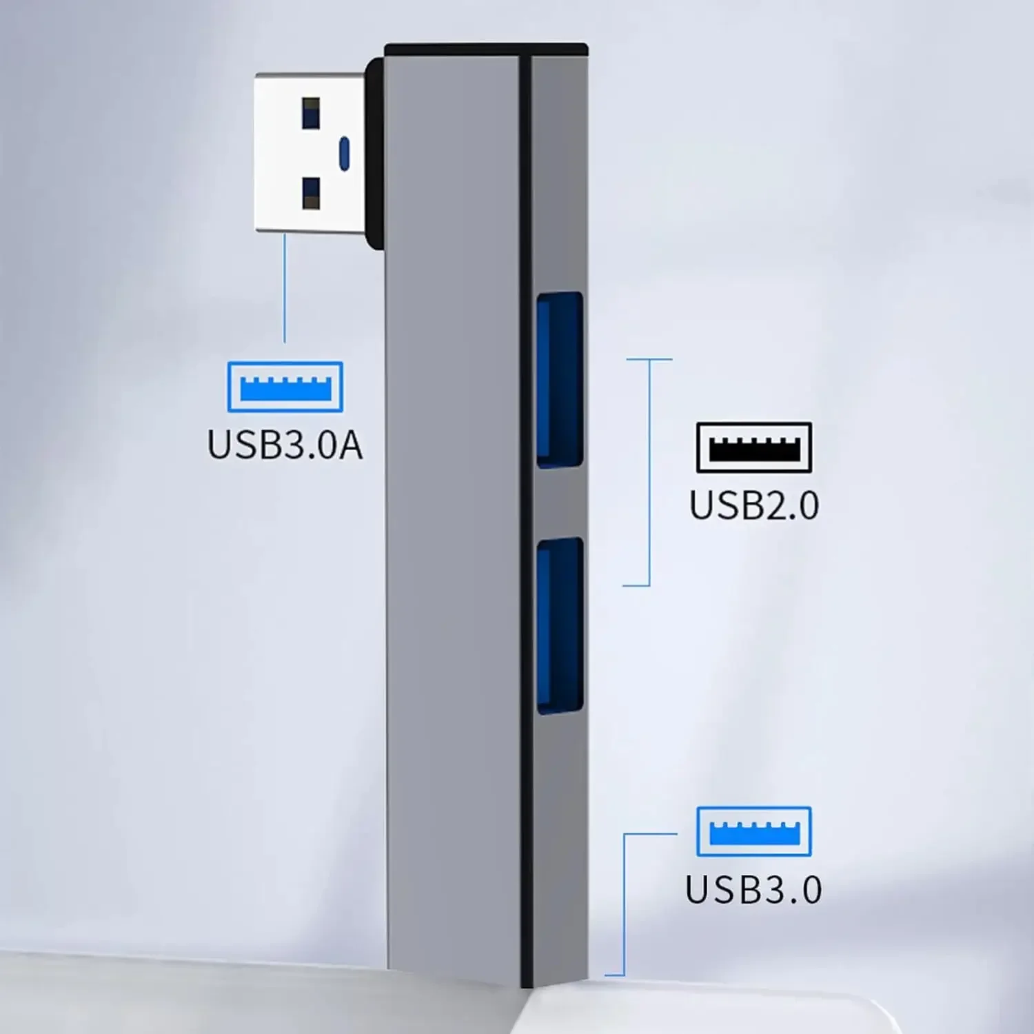 รูปสินค้า USB-C ฮับ 4 พอร์ต ตัวขยาย USB 3.0 สำหรับโน๊ตบุ๊กและมือถือ