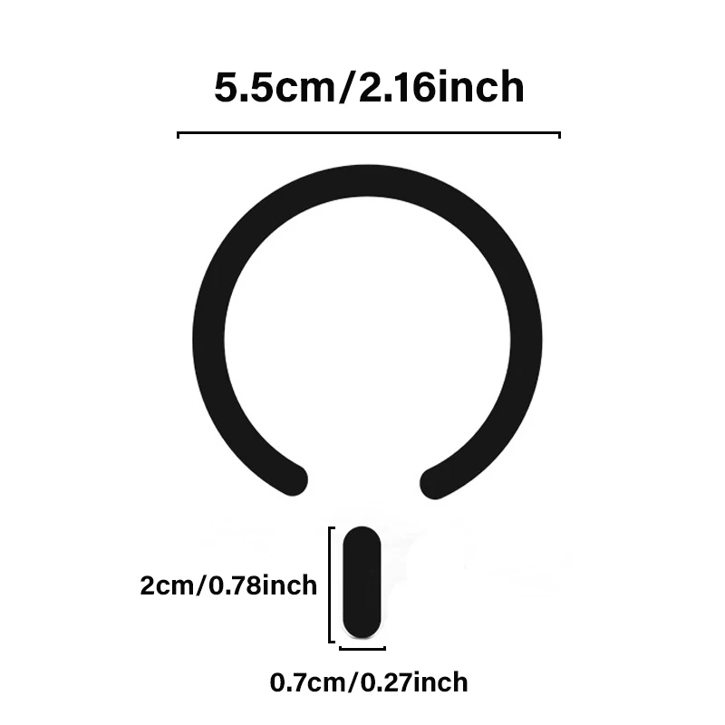 Universal Metal Magnetic Ring Sticker for Wireless Charging with Strong Magnet Plate