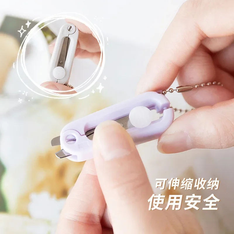 Cute Mini Portable Scissors Simple Folding Paper Cutter Student Stationery Scissor School Office Supplies Multifunction Keychain portable scissors cutter,paper cutter,stationery scissors