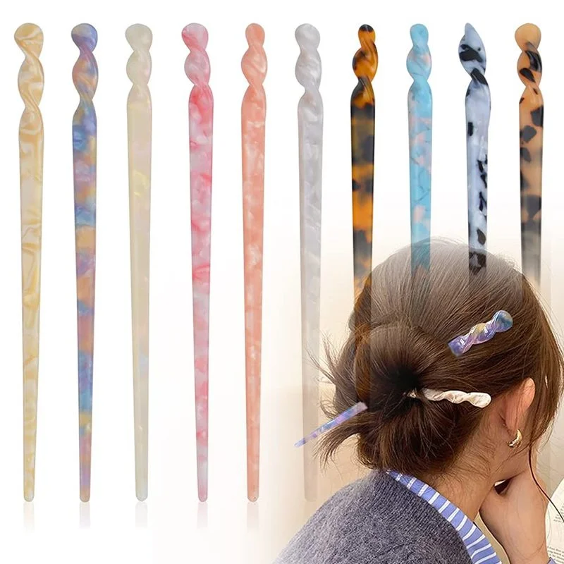 

Fashion Hair Sticks Vintage Acetate Resin Chopstick Women Hairpins Hair Clip Pin Headwear Wedding Hair Jewelry Accessories