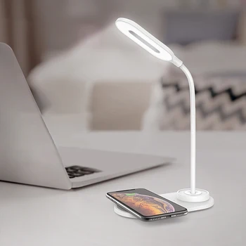Desk Lamp Phone Wireless Charging Lights Dimmable Eye Protect Reading Table Light LED Study Office Table Lamp 1