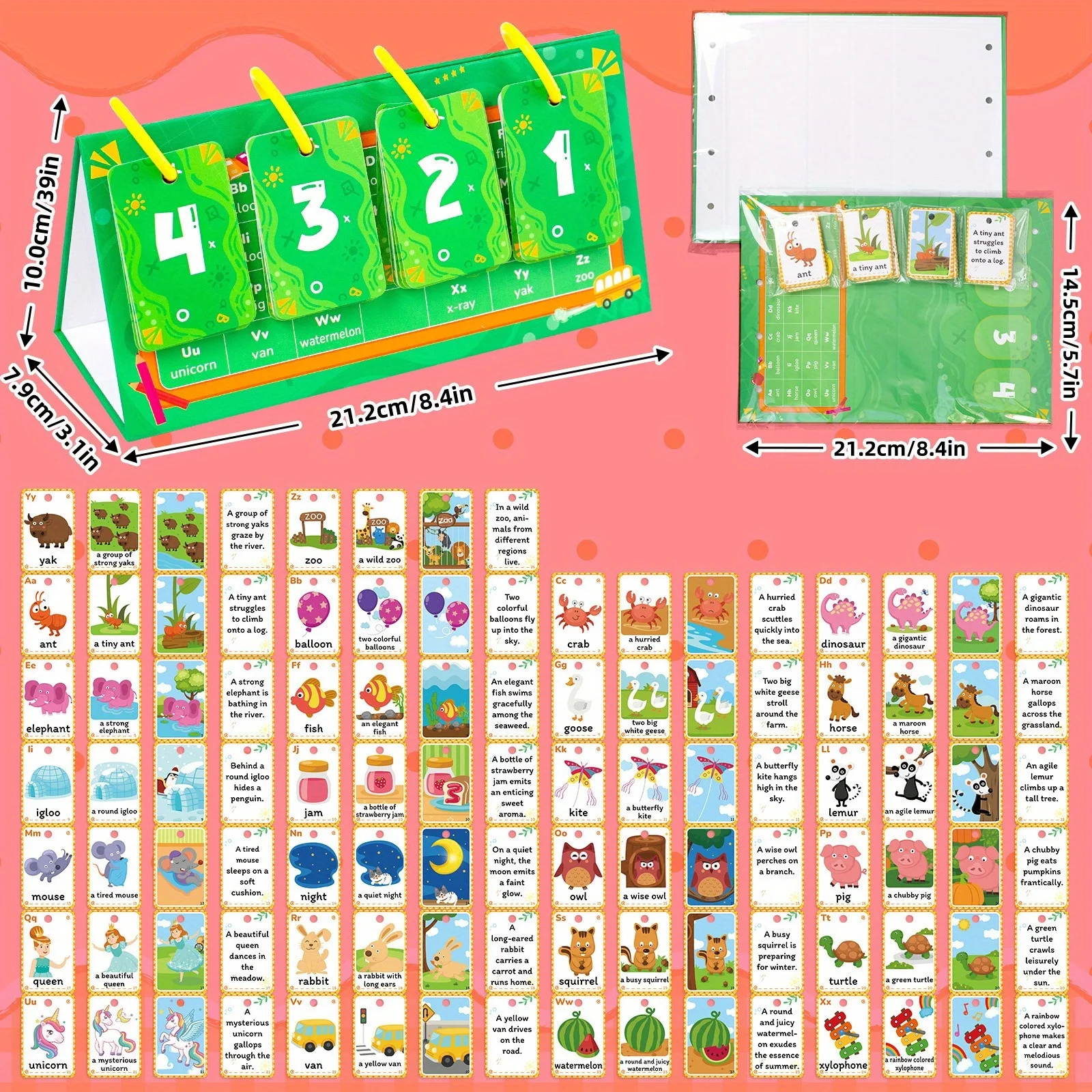 Educational Learning Toy Phrase Training Flip Chart Activity Educational Learning Tool Word Games Special Education Speech Therapy Teacher Teaching Aids