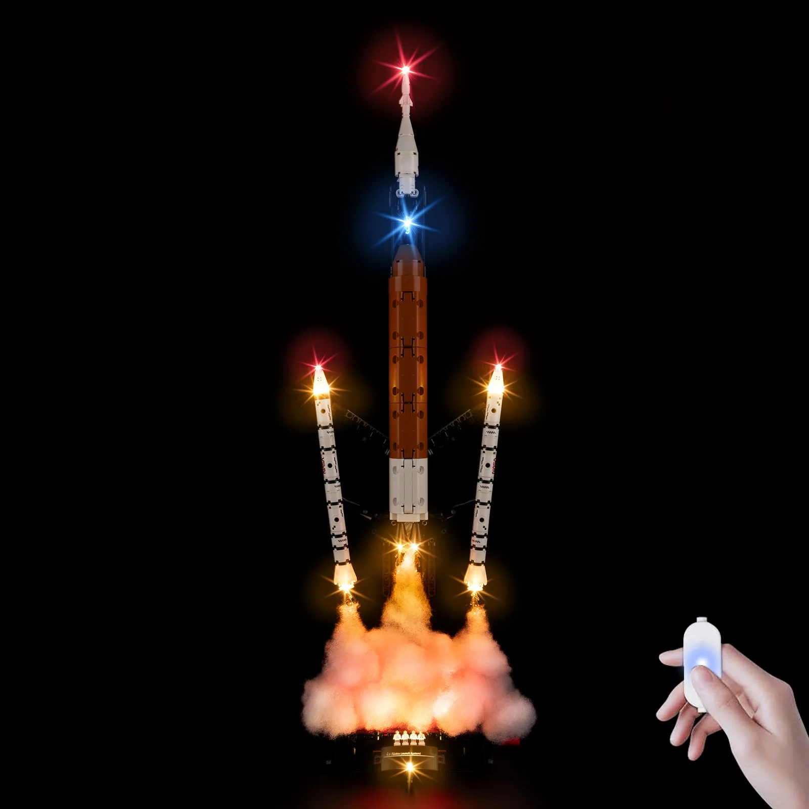 NASA 아르테미스 우주 발사 시스템 로켓 42221 빌딩 블록에 적합한 LED 조명 세트(모델 블록은 포함되지 않음)