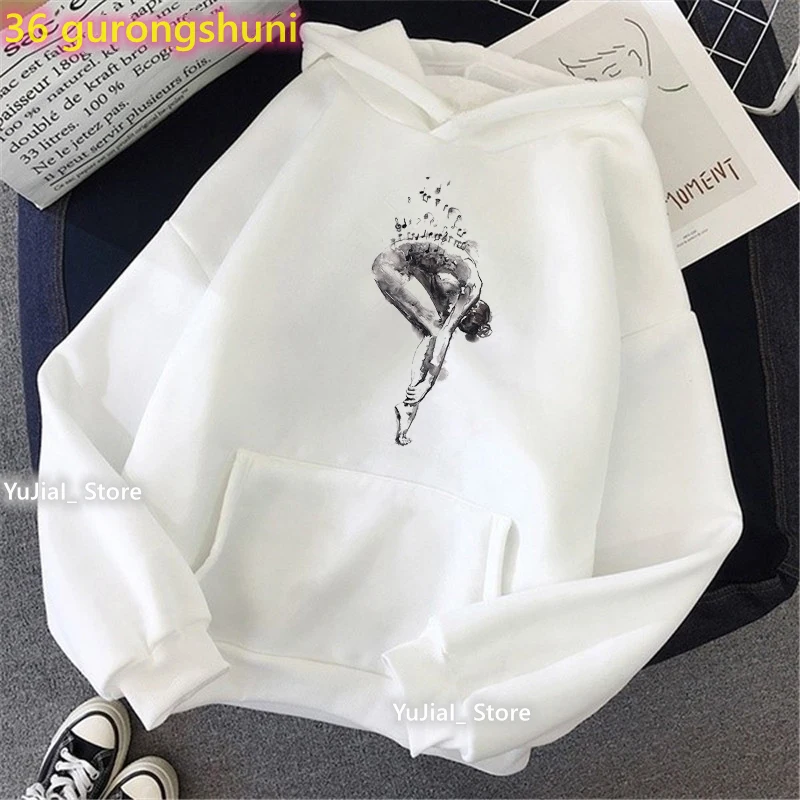 2023 Vintage Sweatshirt Girls Ballet Music Lover Hoodies Women Aesthetic Clothes Funny Fashion Jumper Long-Sleeved Tops