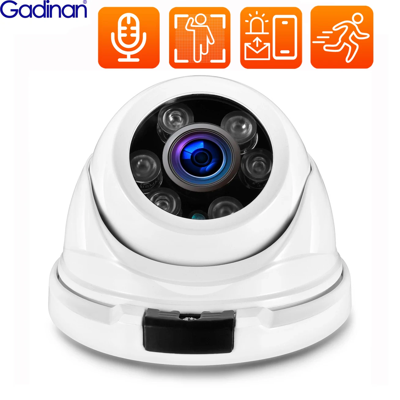 

Gadinan HD 4K 8MP 5MP 2.8mm IP Camera IR Night Vison Metal Outdoor Waterproof POE Dome Face Detection Video Surveillance XMEye