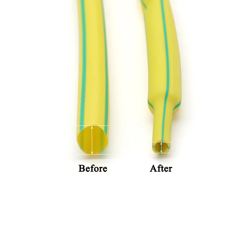 1~10m Heat Shrink Heatshrink Tube 2:1 Yellow-Green Diameter 0.6mm ~ 80mm Tubing Sleeving DIY Wrap Wire Repair Cable Protecctor heat shrink tubing heat shrink tube cable wire protector heat shrink tube kit heat shrink cable sleeve protective sleeve cable sleeve protector