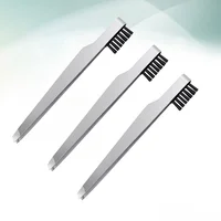 3 PCS Bevel Angle Eyebrow Clamps Make up Stainless Steel Tweezers Tool 2