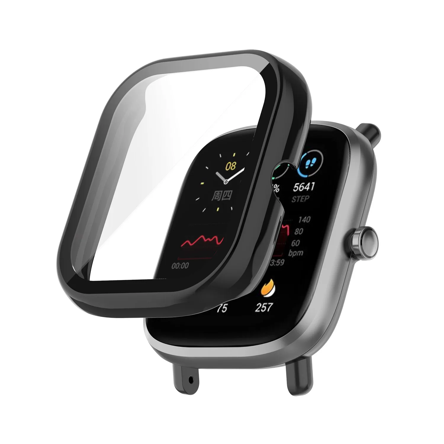 Amazfit Bip U Pro  PC + 9H ȭ  ̽ Huami Amazfit GTS 2 Mini/Bip U ȣ ̽  ȭ ȣ Ŀ 
