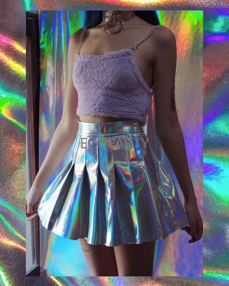 PVC Vinyl Plastic Dress Harajuku Summer 2023 Festival Rave Clothes Outfit  Clear