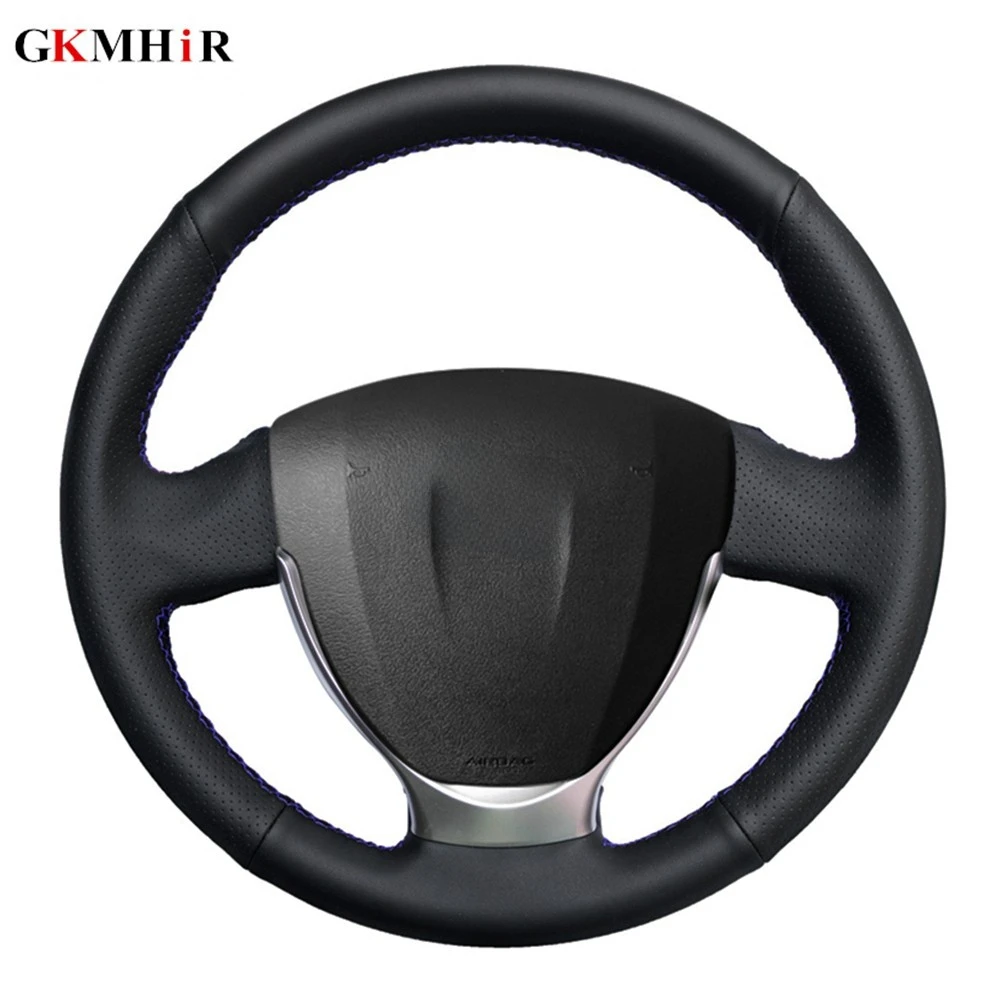 

Сшитая вручную Нескользящая черная искусственная кожа для Lada Granta 2018-2019 Priora 2 2013-2018 Kalina 2