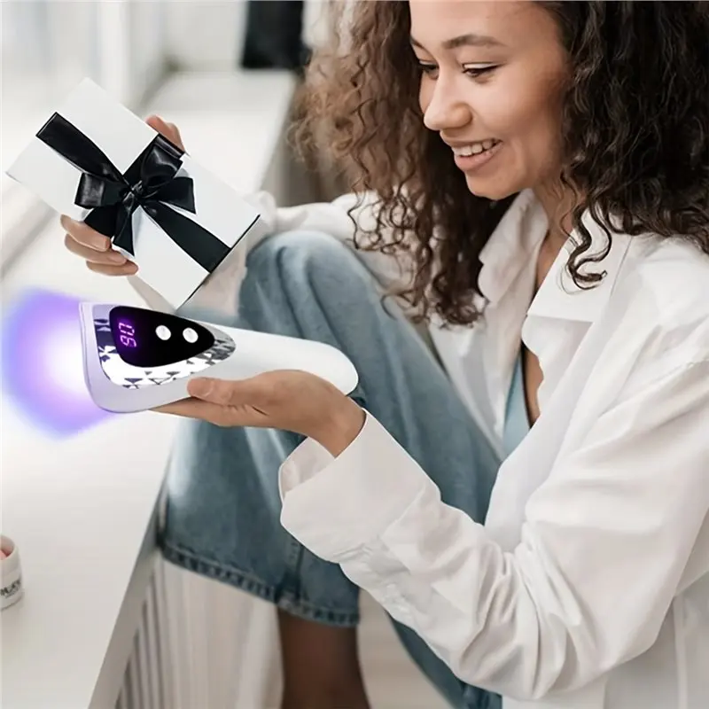 휴대용 UV LED 네일 램프 빠른 건조 젤 네일 폴리쉬 네일 건조기(램프 비드 5개 포함)-A57X