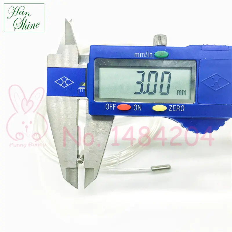 2 PCS PT1000 Probe 3mm*10mm Platinum Resistance RTD Sensor 2 Meter Two Wires FEP Cable Temperature Detector Max. 200 °C image 2