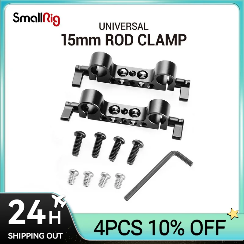 Smallrig 2Pcs Leggero Dual 15Mm Lws Rod Clamp Railblock Per Fotocamera 15Mm Rail Support System Per Follow Focus 2061