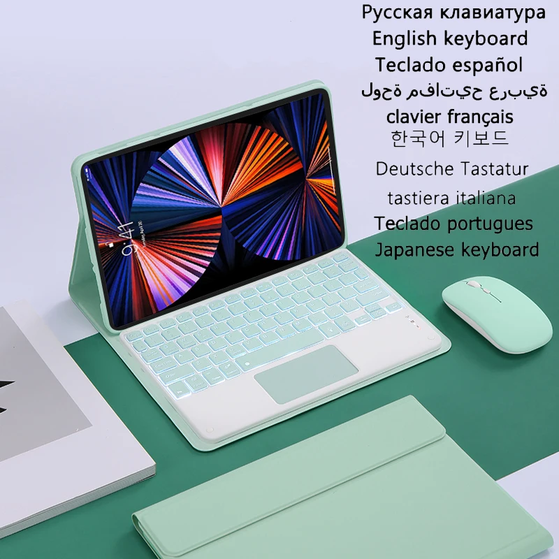 

Keyboard Cover for Realme Pad Case 2021 Cover for Funda Realme Pad 10.4 inch 2021 Backlit Touchpad Keyboard Teclado Funda Case