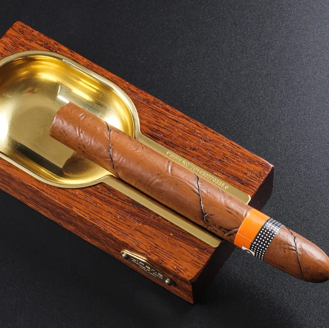 

Cigar Ashtray Household Solid Wood Personality Ashtray