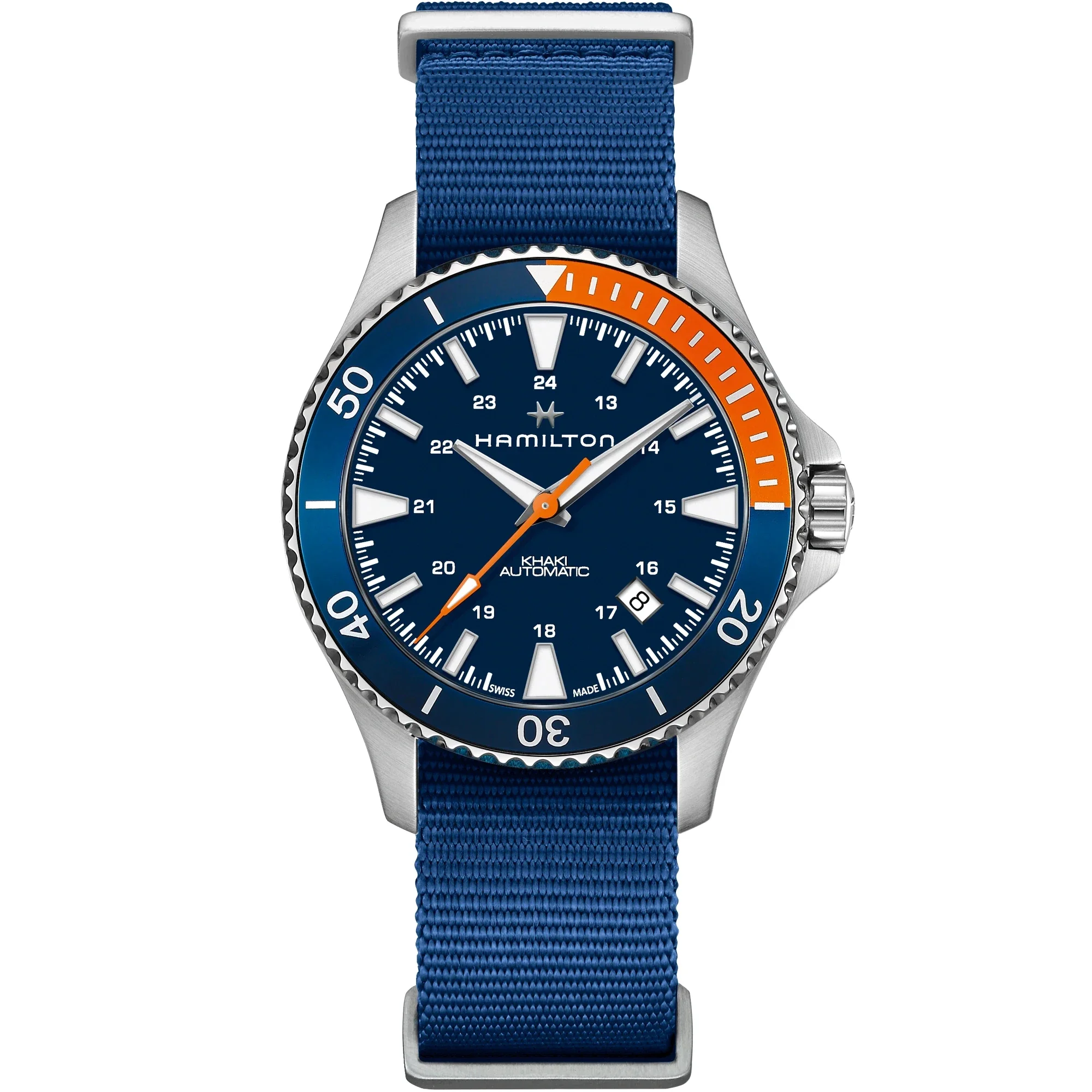 

Hamilton Men's Quartz Watches Sport Casual Knitted canvas Stainless Steel Band Exquisite Luxury Brand 3Bar Waterproof CN