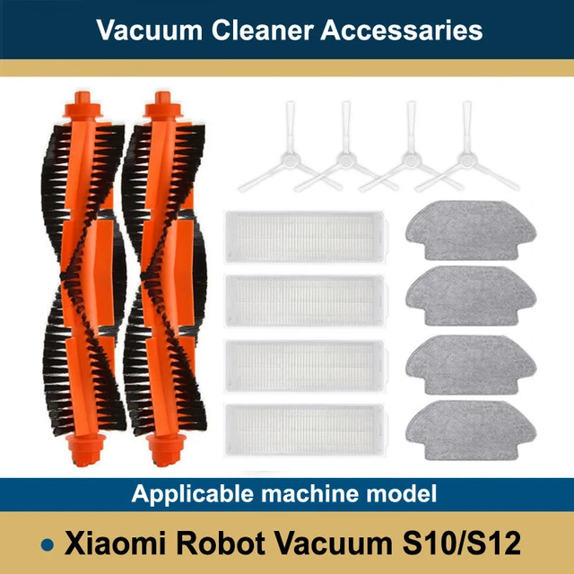 For Xiaomi Robot Vacuum S10+/S10 Plus Vacuum Cleaner Accessories Spare  Parts Side Brush Roller Brush Filter Rag Mop Cloths - AliExpress