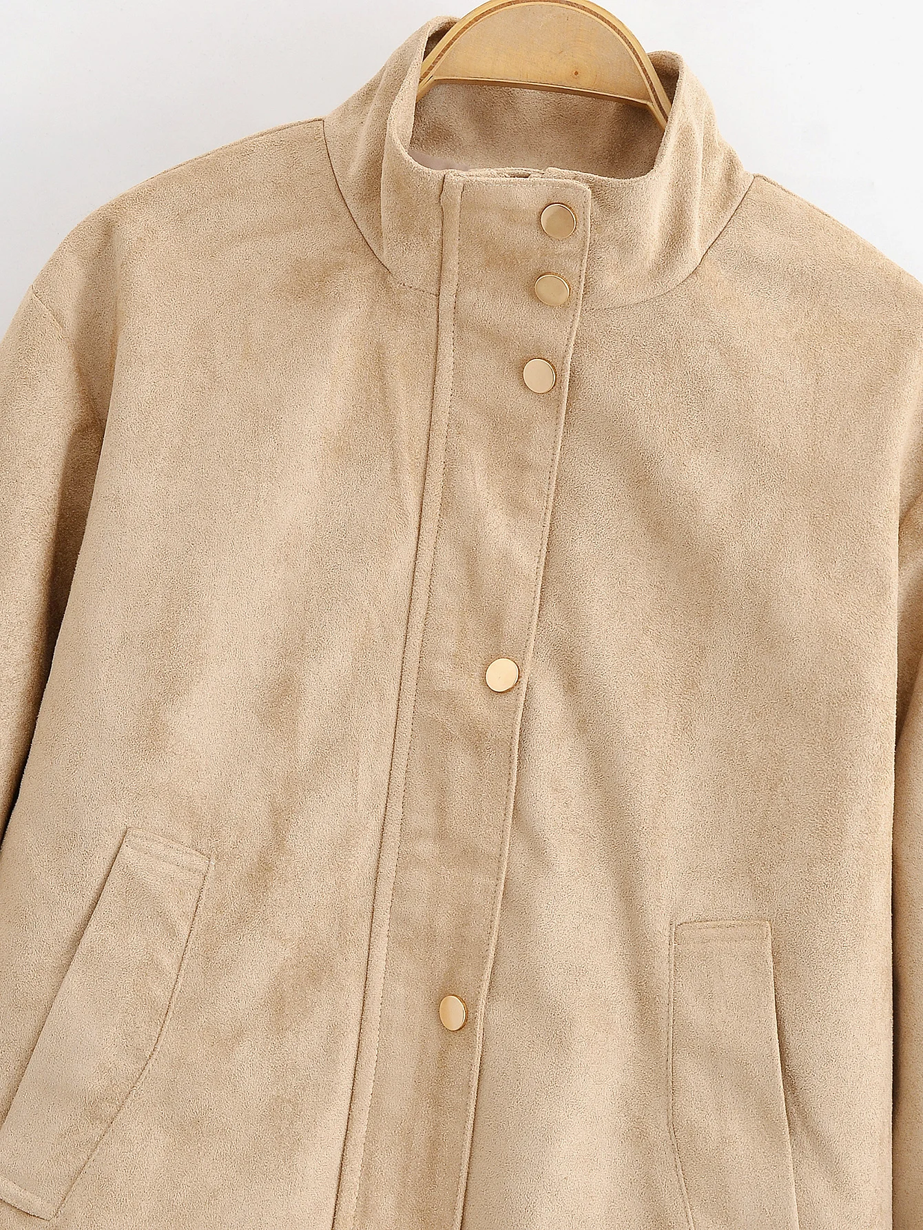 Women Fashion Autumn Winter Short Jacket Coat Female Slim High-Necked Street Warm Elegant Women's Coat Chic Youth Outerwear Coat