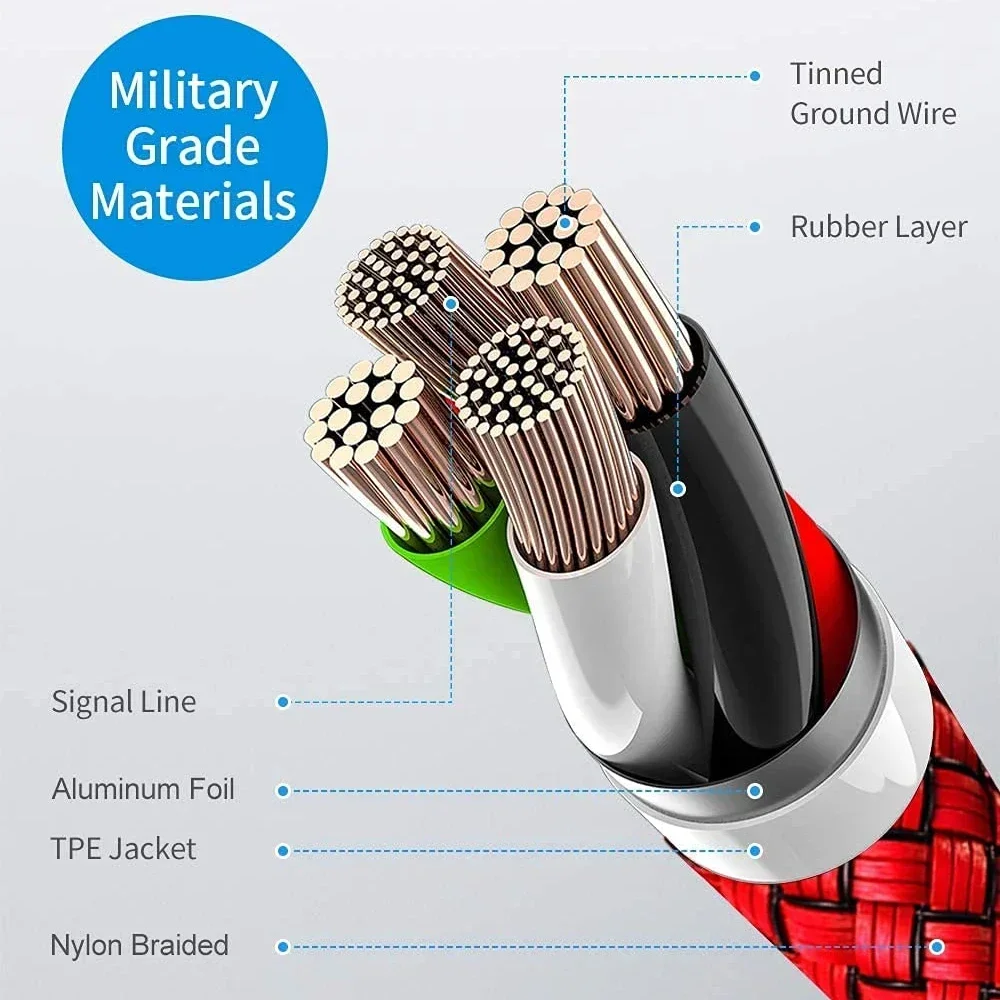 Durable Braided USB Type-C & Lightning Cable - Assorted Lengths