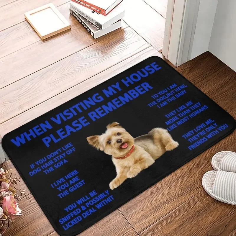 

Cute Yorkie Dog Yorkshire Terrier Front Floor Door Entrance Mat Indoor Bathroom Kitchen Doormat Toilet Carpet Rug