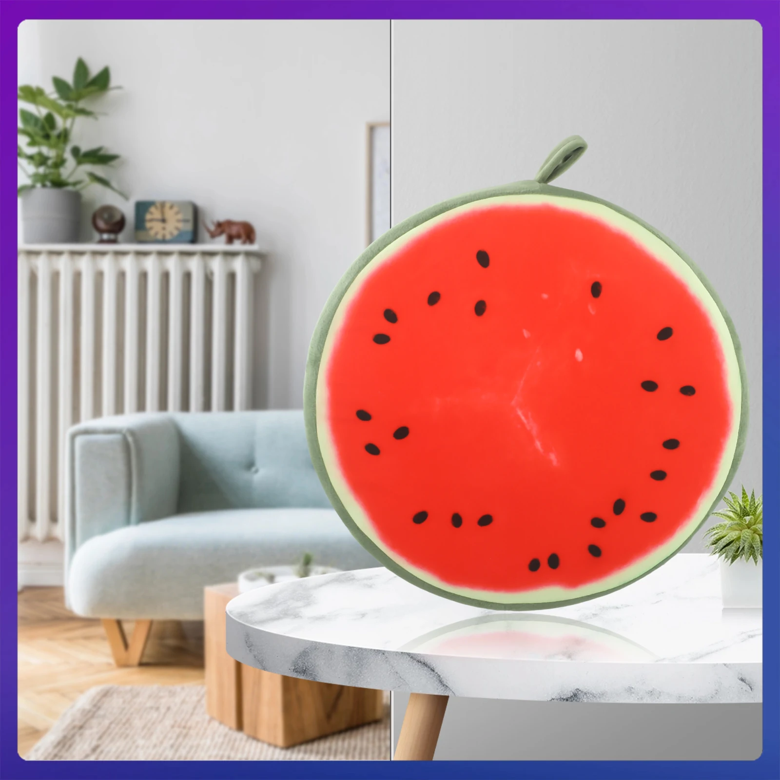 

33cm Plush Toy Creative Cute Fruit Watermelon Seat Cushion Pillow Garden Chair Cover Floor Fruit Shape Round Soft Dropship
