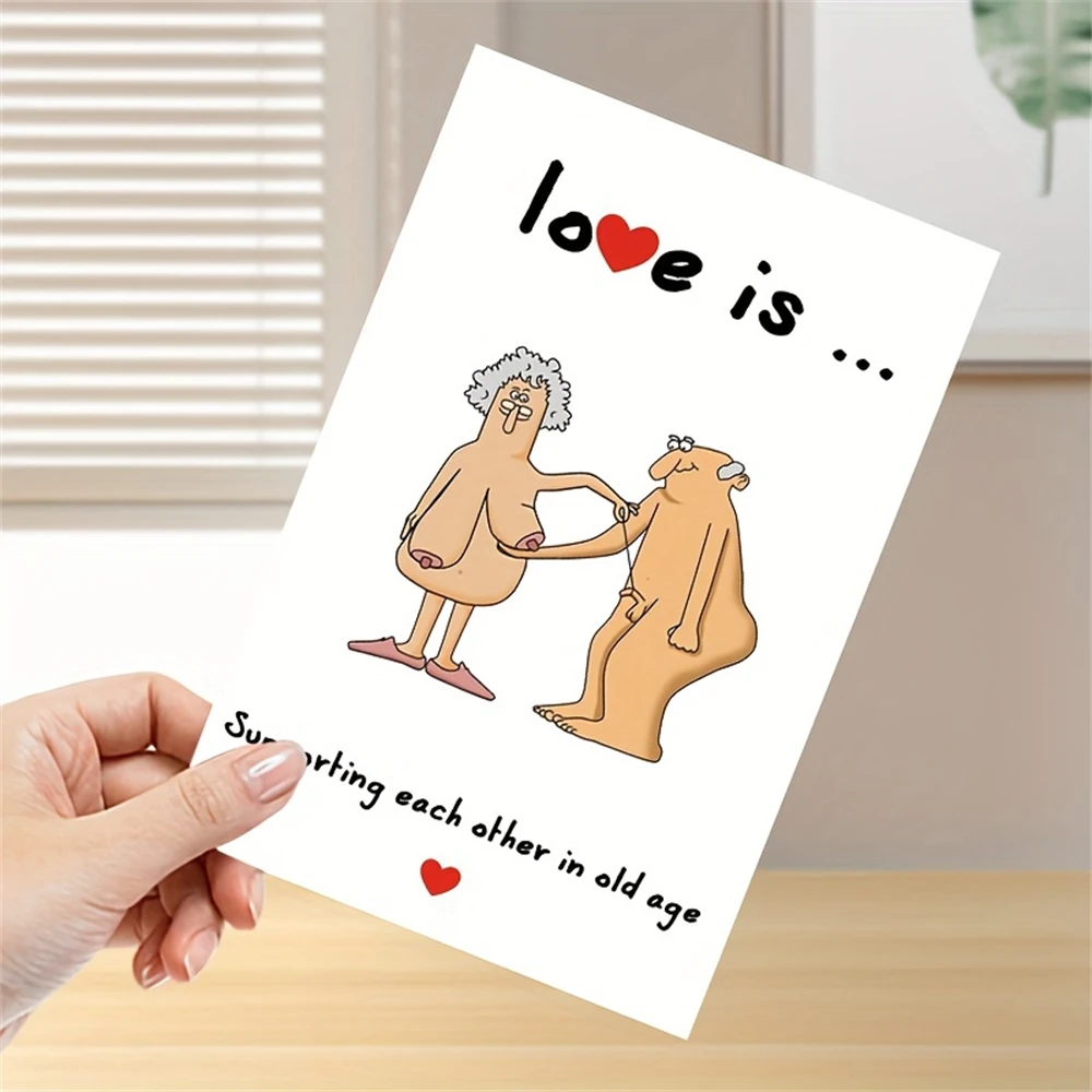 1pc Wedding Anniversary Cards For Couple Funny 40th 50th 60th Anniversary Card For Husband Wife Parents Naughty Valentines Day