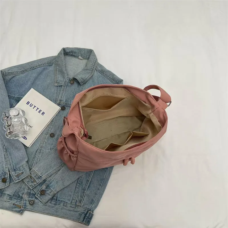 Casual Nylon Hobos Crossbody Bags Solid Zipper Women's Bags 2025 Fashion High Capacity Solid Color Single Shoulder Totes Bag