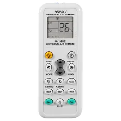 Universal Remote Control with Digital LCD (WHITE)