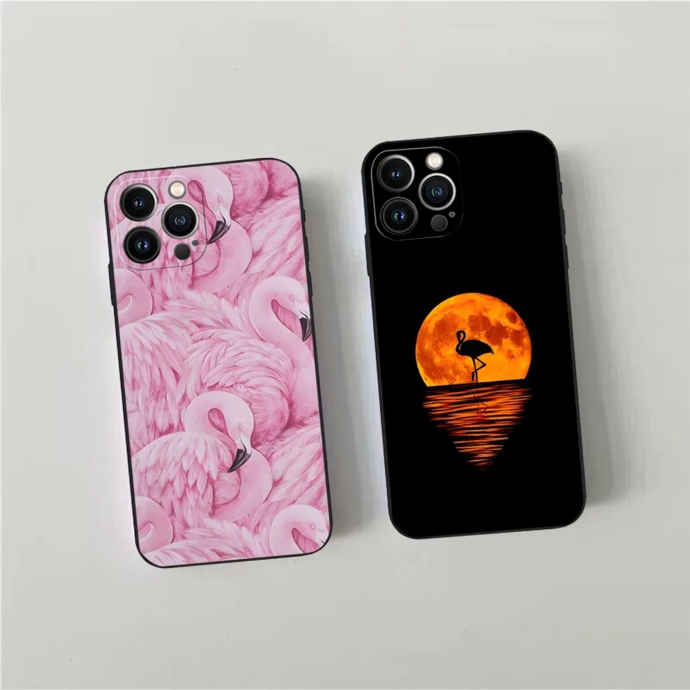 

Розовый Красный F-Фламинго чехол для телефона iphone 15 14 13 12 11 Mini Pro Max Plus Противоударная задняя крышка защитный чехол