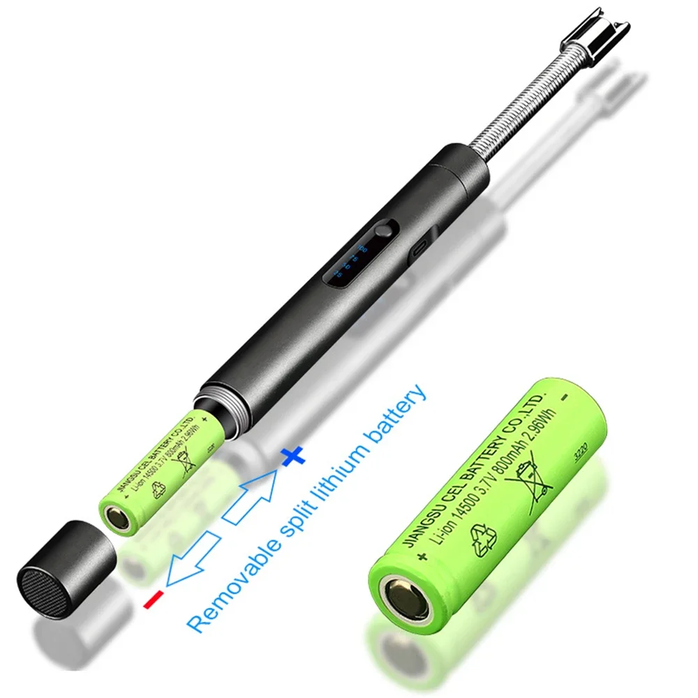 Фото Зажигалка для кухни с USB-портом и зарядкой от Type-C №4