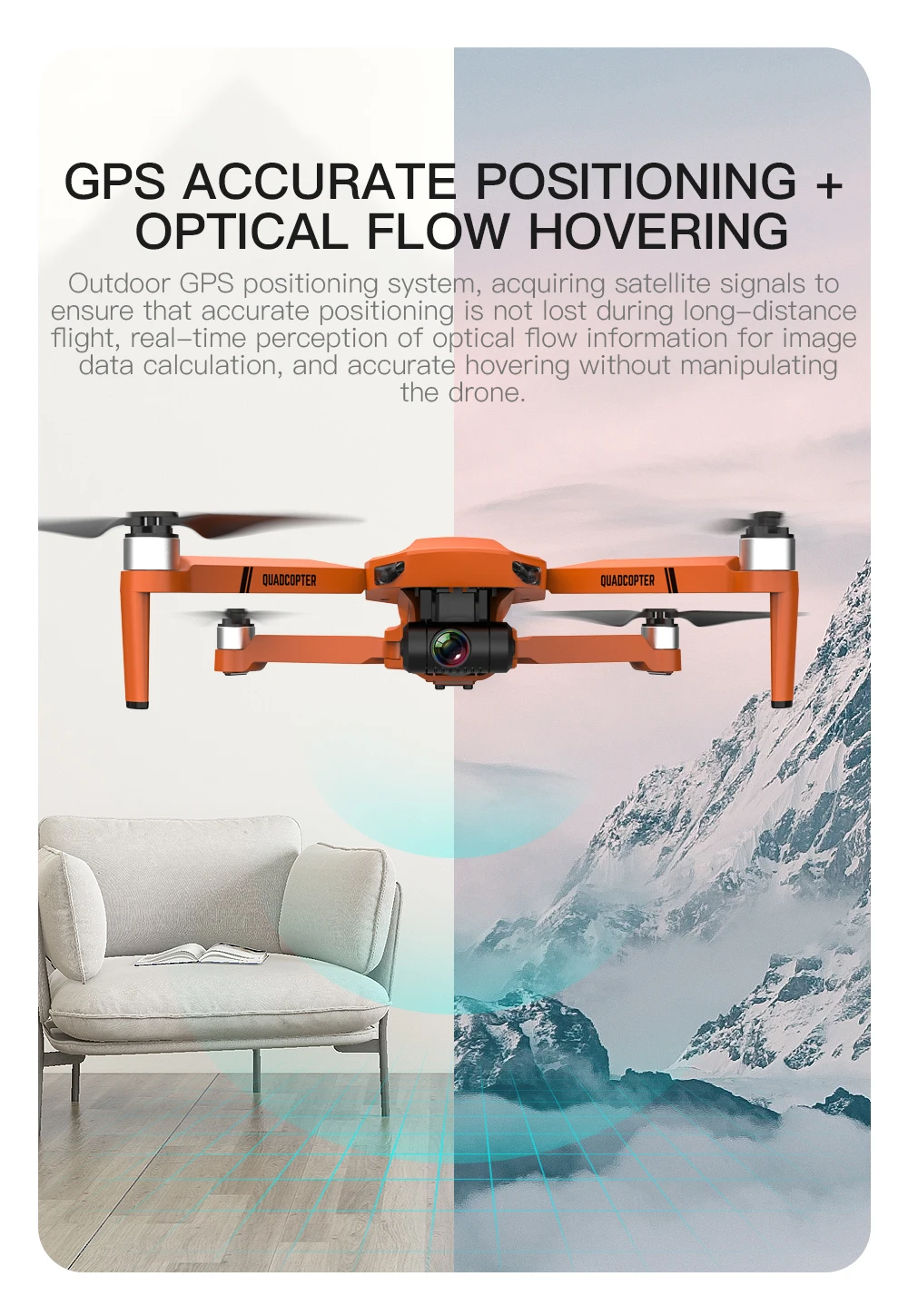 KF102 MAX GPS Drone, GPS ACCURATE POSITIONING OPTICAL FLOW HOVERING 