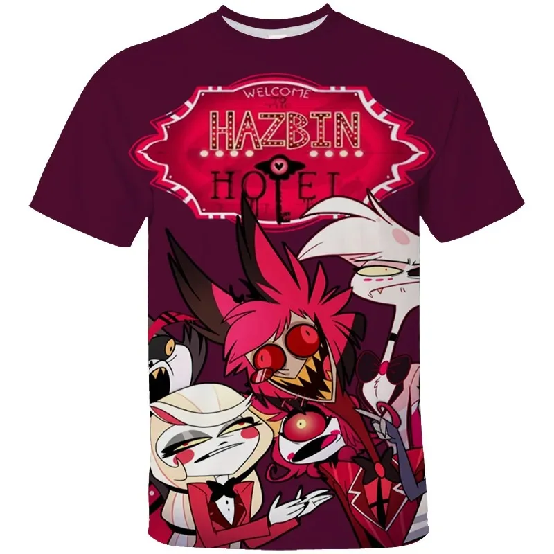 Hazbin Hotel Characters T-Shirt★Mens Shirt Hazbin Hotel Unisex 3d Pattern Printed Short Sleeve T-Shirts